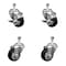 Service Caster 3 Inch Black Polyurethane Wheel Swivel 1/2 Inch Threaded Stem Caster Brakes, 2PK SCC-TS20S314-PPUB-BLK-TLB-121315-2S2 - alternate 1
